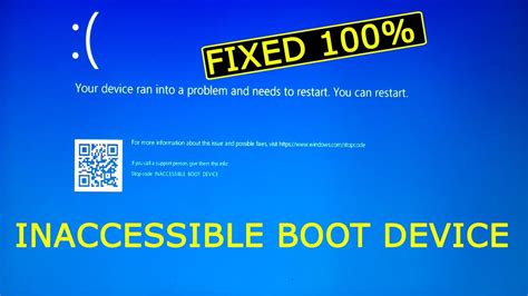 inaccessible boot device windows 10 ssd clone|windows 10 unused boot device.